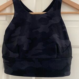 lululemon athletica Navy/Black Camo High-Neck Crop Top